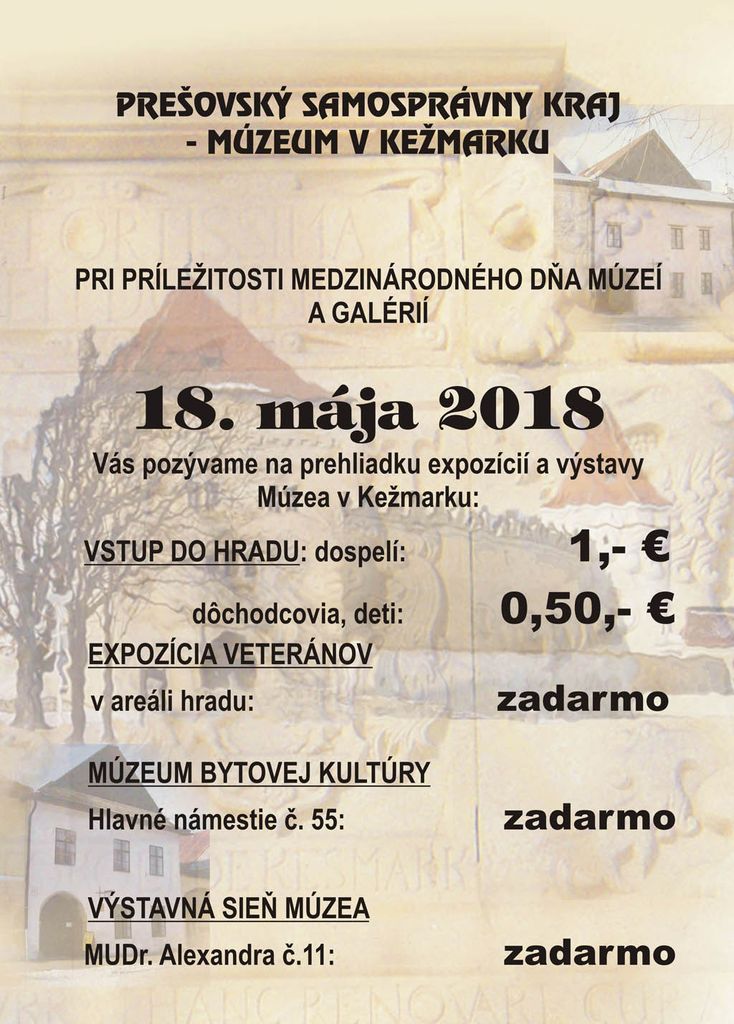 Plagát - Medzinárodný deň múzeí Plagát - Medzinárodný deň múzeí