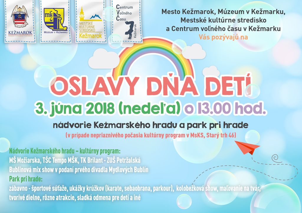 Plagát k podujatiu: Oslavy dňa detí Plagát k podujatiu: Oslavy dňa detí