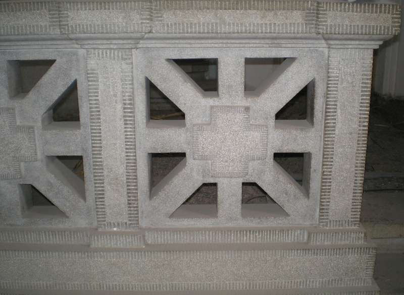 Detail interiérového zábradlia