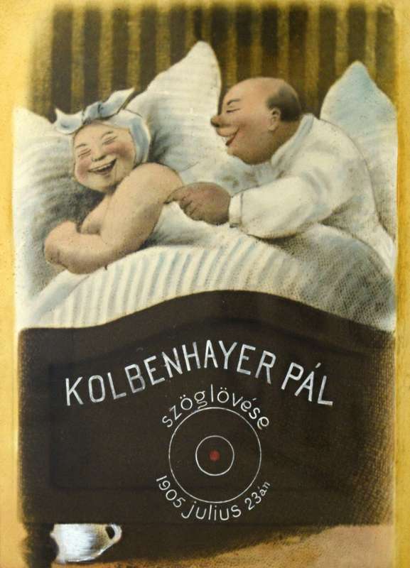 Karikatúra na pamätnom terči - Pál Kolbenhayer r. 1905