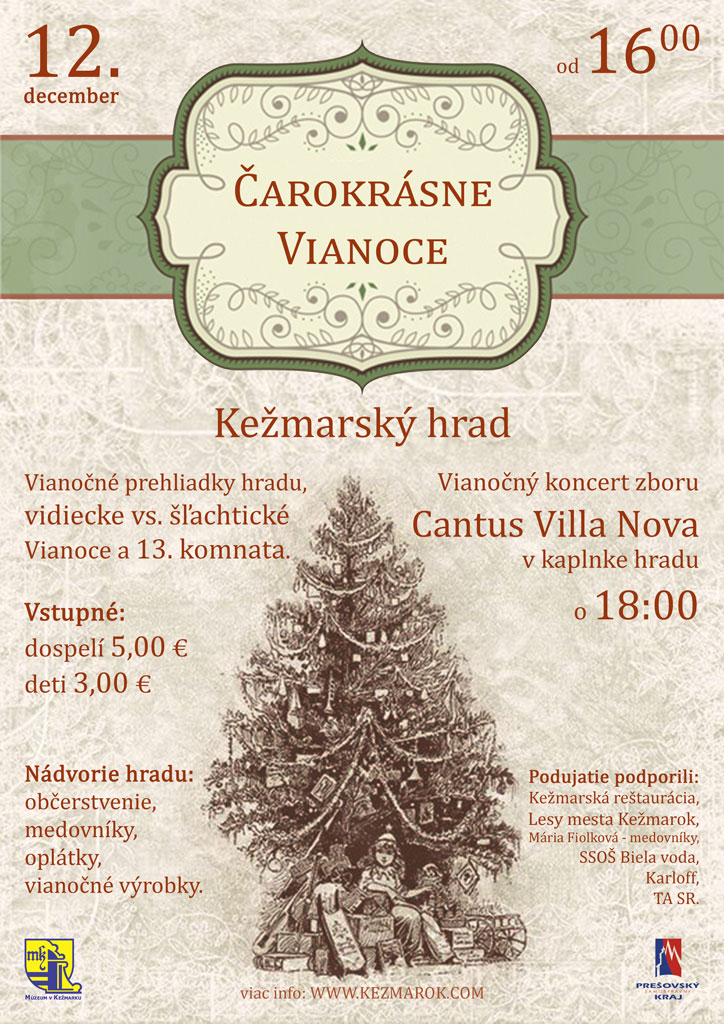 Čarokrásne Vianoce na Kežmarskom hrade - plagát.