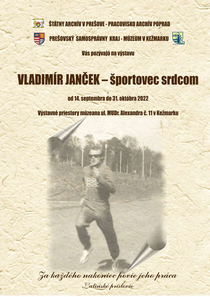 Výstava - Vladimír Janček - športovec srdcom - plagát